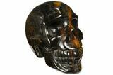 Polished Tiger's Eye Skull - Crystal Skull #111814-2